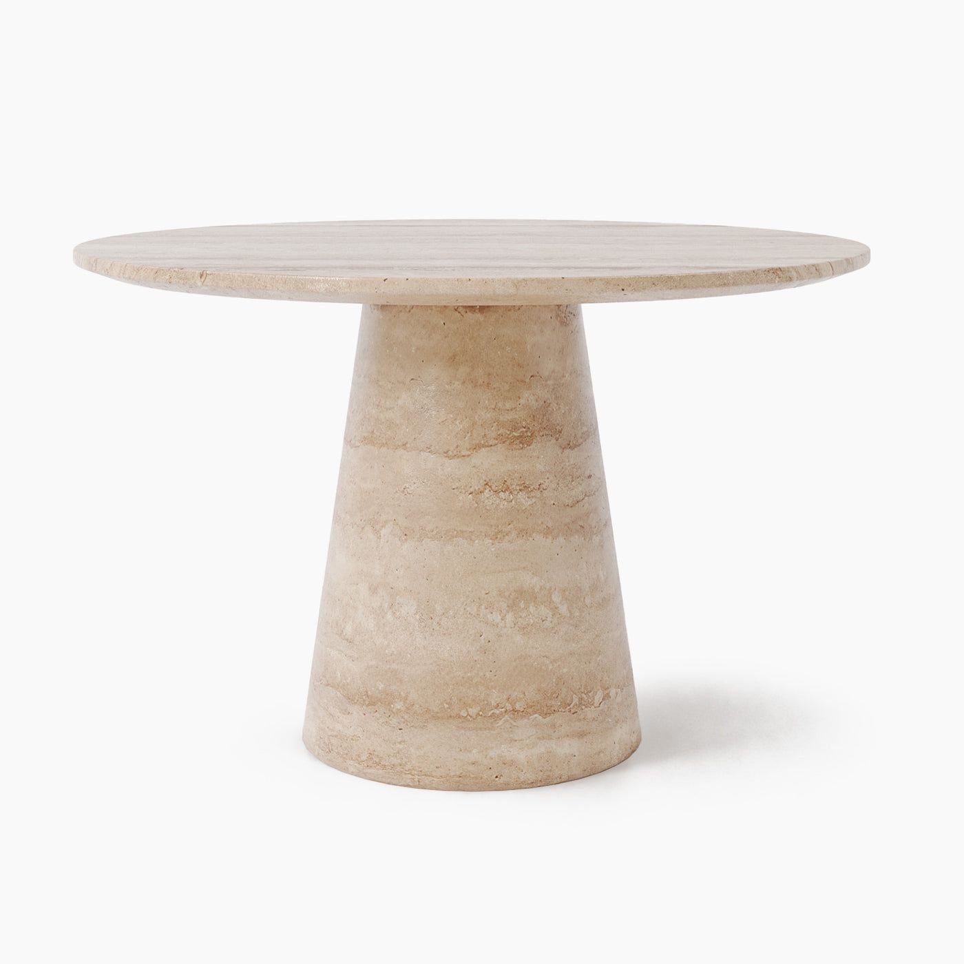 Adelle Cream Travertine Dining Table