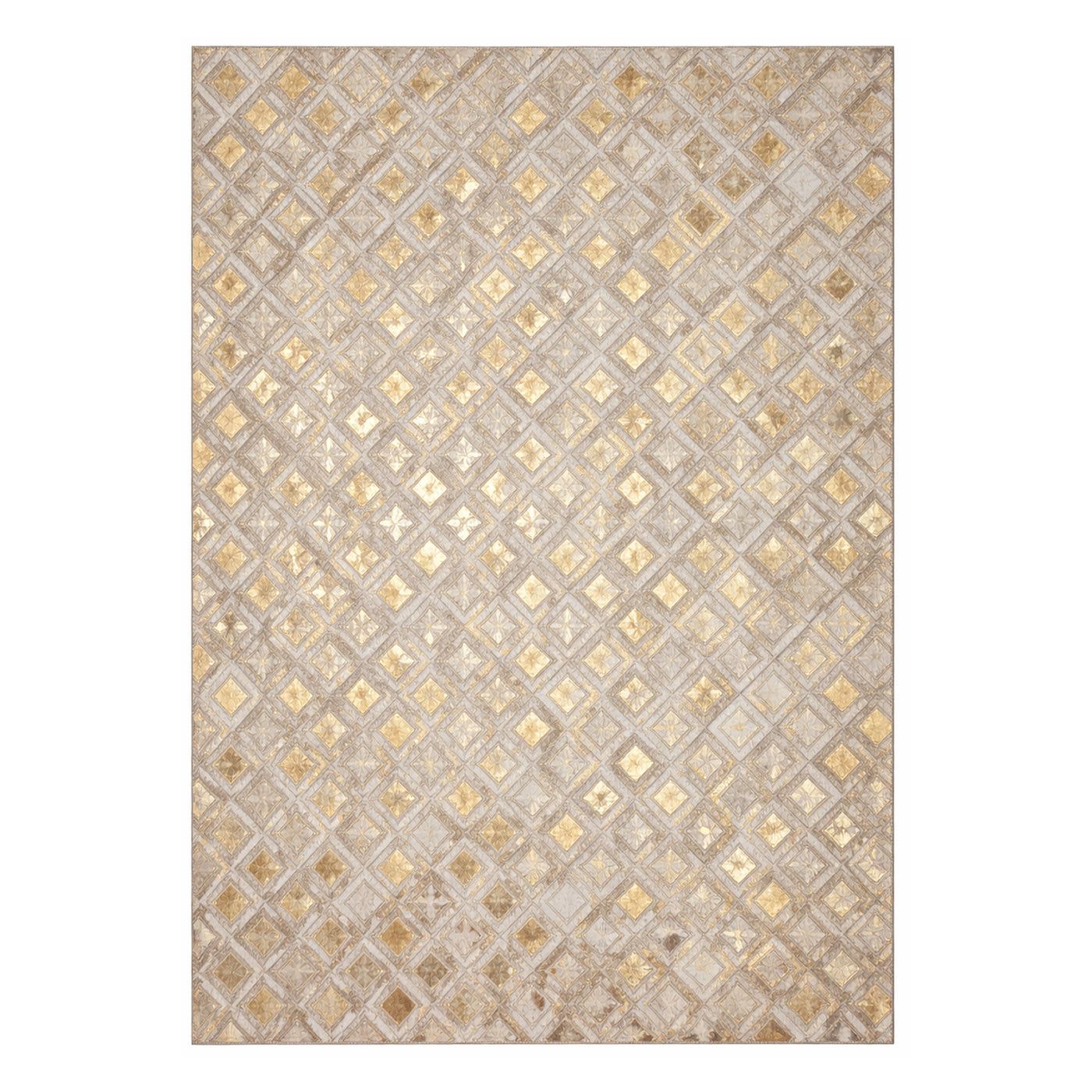 Aztec Gold Leather Rug