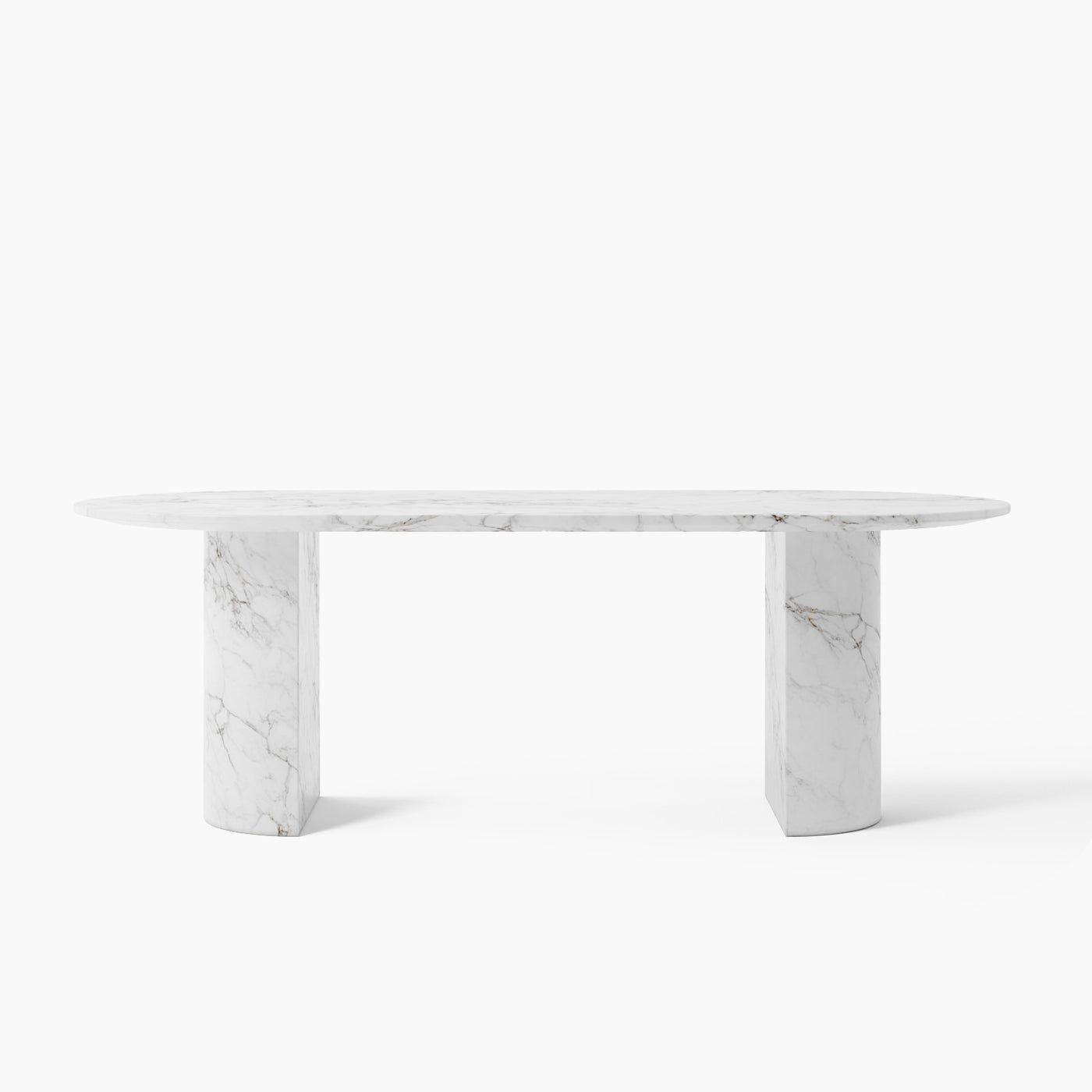 Modena White Marble Dining Table