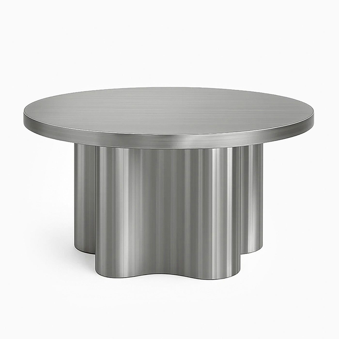 Rocco Steel Scalloped Base Dining Table