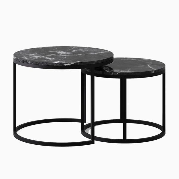 Sand Ceramic Top Nesting Coffee Table