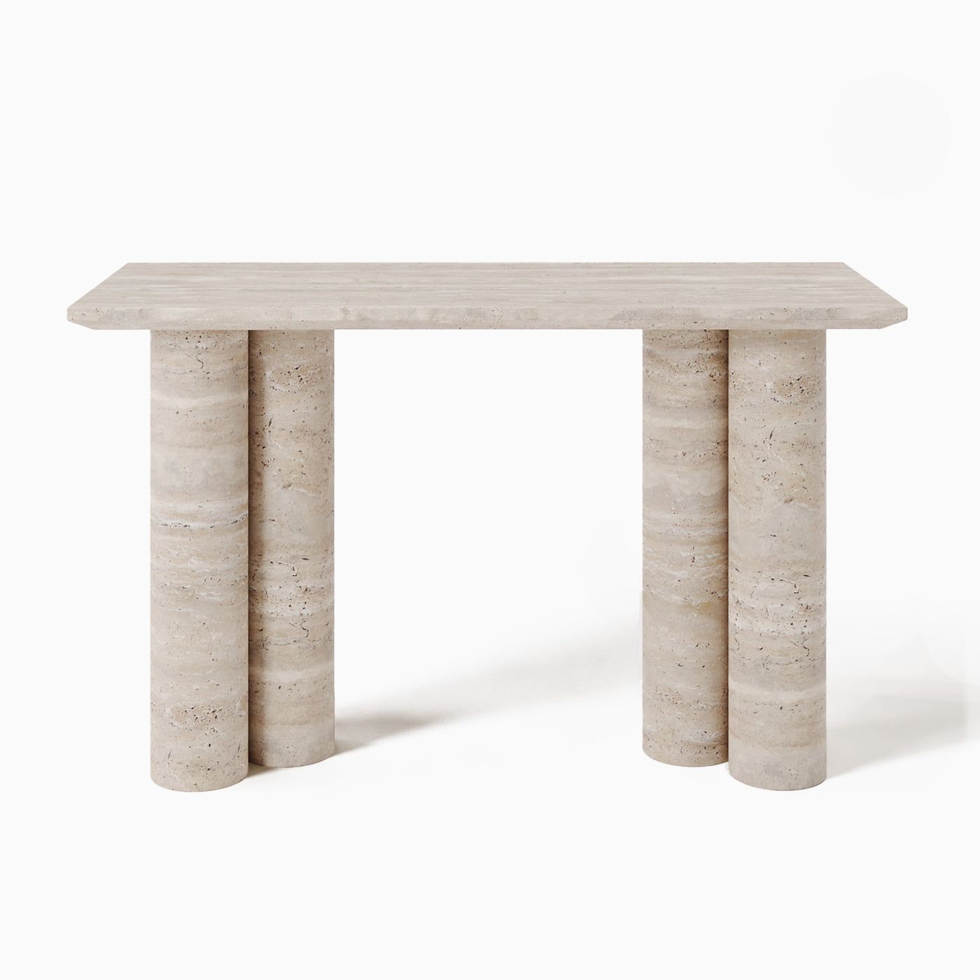 Solerno Travertine Twin Column Console