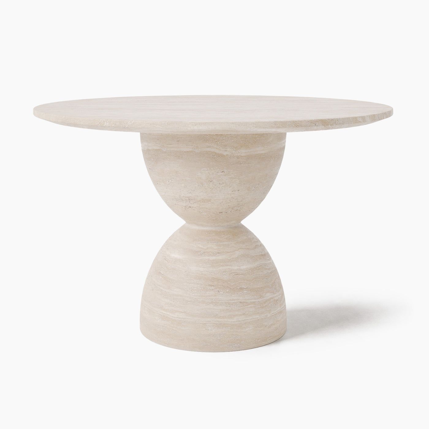 Sussane Travertine Sculpted Base Dining Table