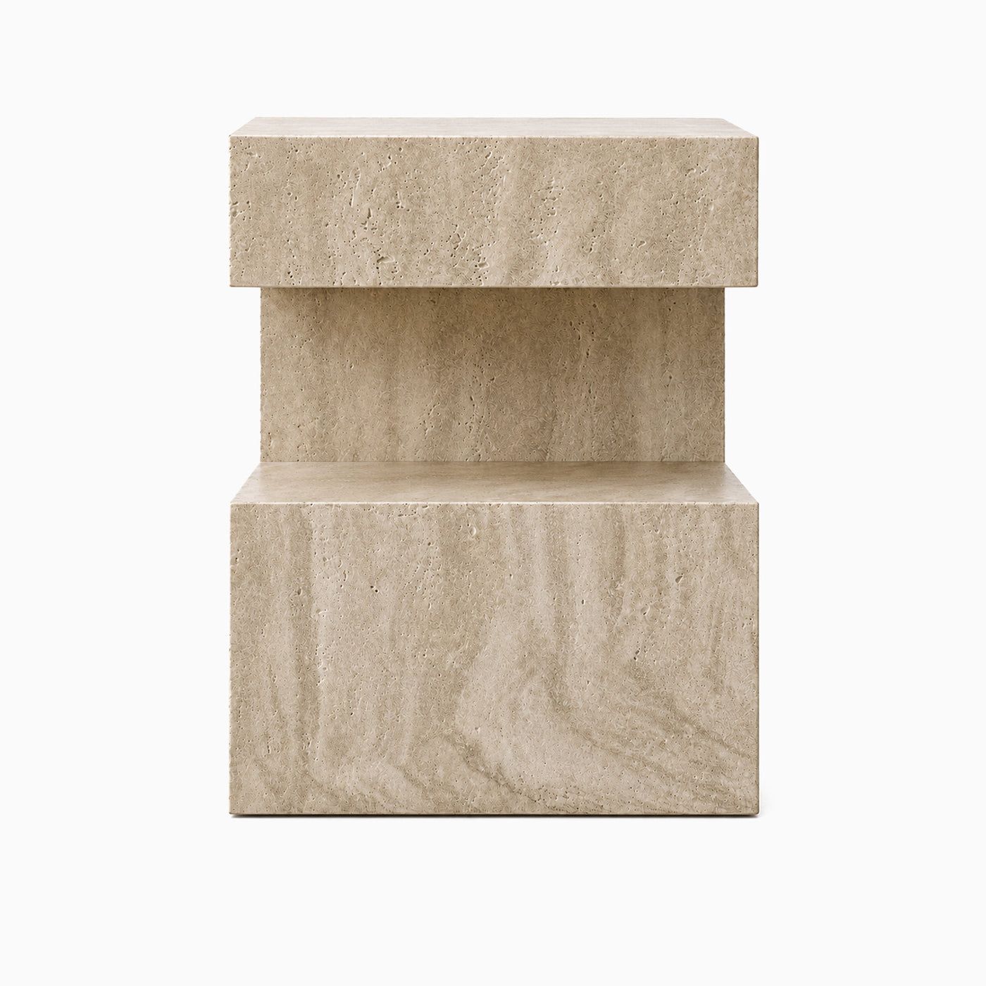 Valerio Cream Travertine Side Table